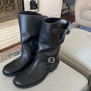 Coach boots black leather